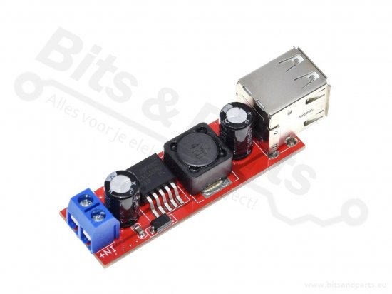 Buck converter Step Down 5V Uin:6-40V Uout:5V 3A with 2 USB connectors